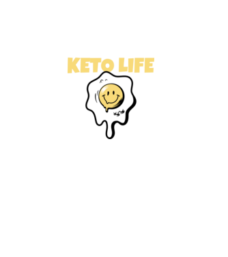 HAPPY KETO LIFE model negru pe tricou