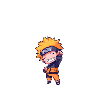 NARUTO model negru pe tricou