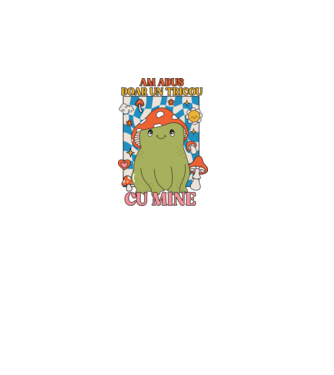 am adus doar un tricou cu mine! model gri pe tricou