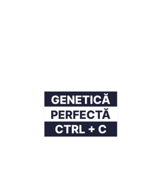 Genetică perfectă CTRL + C model alb pe tricou