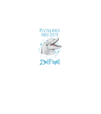 Patronul meu este DELFINUL model negru pe tricou