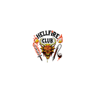 Hellfire ok model alb pe tricou