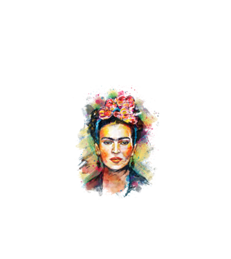 Frida Kahlo model alb pe tricou