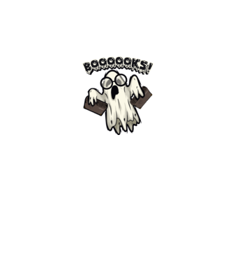 Spooky boookworm model negru pe tricou