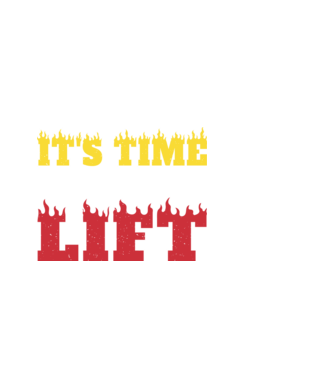 Time to lift model negru pe tricou