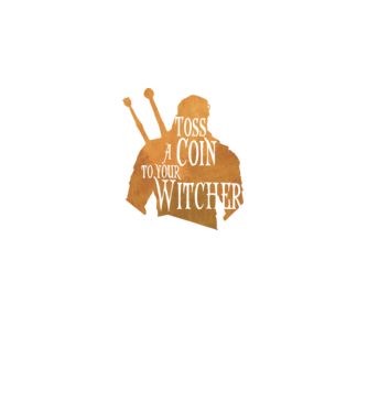Toss a Coin to your Witcher model negru pe tricou