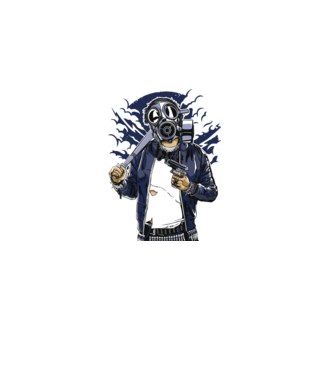 Graffiti model negru pe tricou