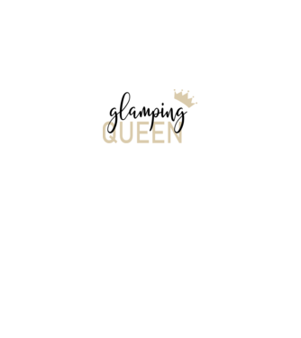 Glamping queen model alb pe tricou