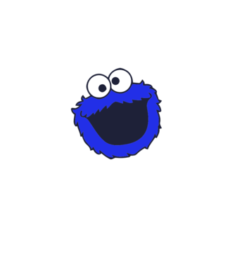 Cookie Monster Face model negru pe tricou