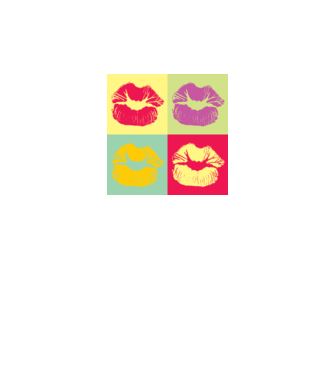 Pop Art Kiss model galben pe tricou