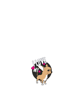 I love my Chihuahua model negru pe tricou
