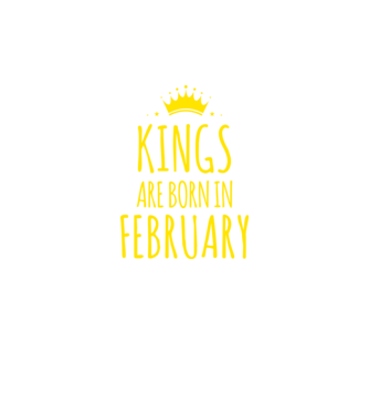 Kings are born in - February model roșu pe tricou
