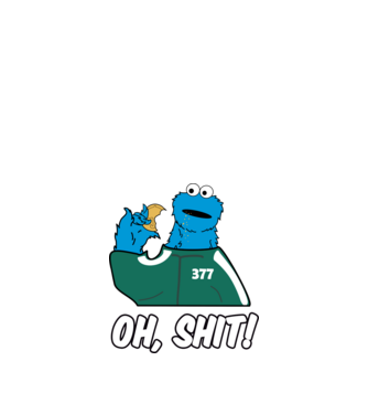 cookie monster squid game parody model negru pe tricou