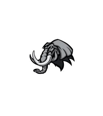 Elephant model gri pe tricou