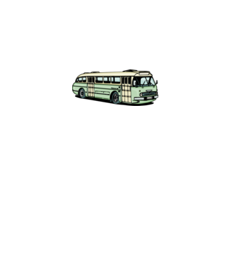 Autobuze model gri pe tricou