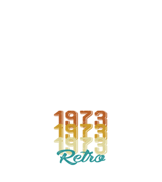 Retro 1973 model alb pe tricou