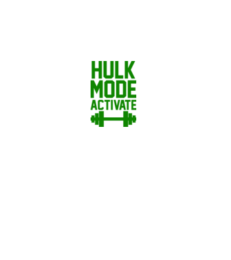 Hulk mode model alb pe tricou
