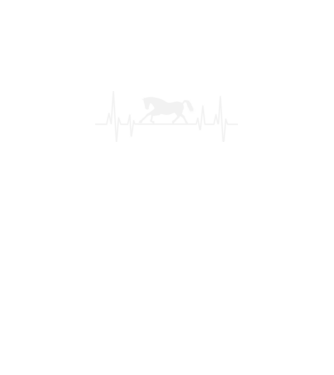 horse heartbeat model negru pe tricou