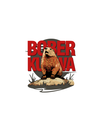 BOBER model negru pe tricou