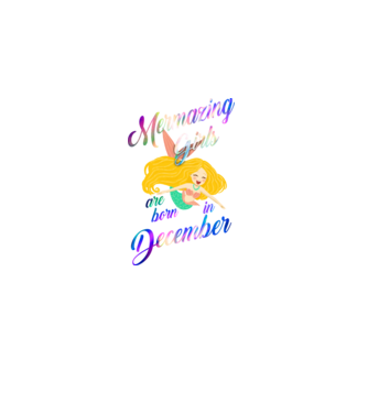 Mermazing girls are born december model negru pe tricou