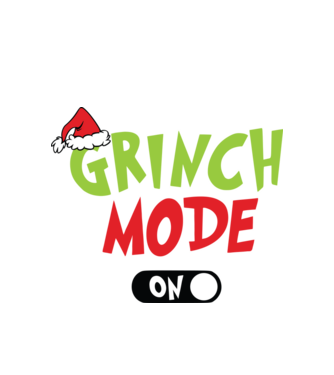Grinch Mode model alb pe tricou
