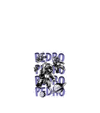 SPACE PEDRO model negru pe tricou