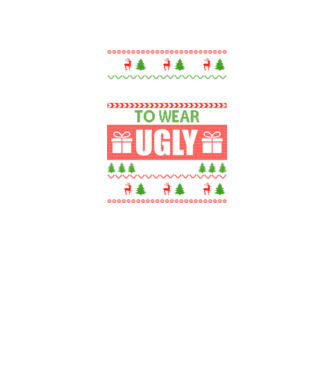 Too Cute for ugly sweater model negru pe tricou