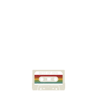 retro tape 1974 vintage model alb pe tricou