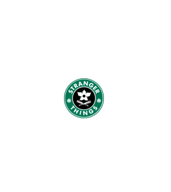 stranger things starbucks model gri pe tricou