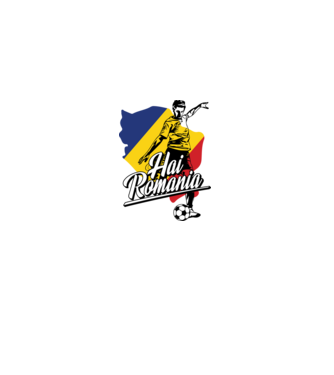 Hai romania fotbal model alb pe tricou