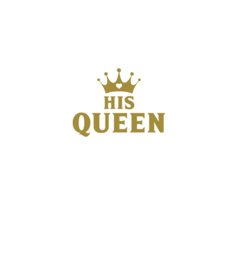 His Queen model negru pe tricou