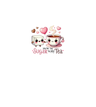Sugar to my Tea model alb pe tricou