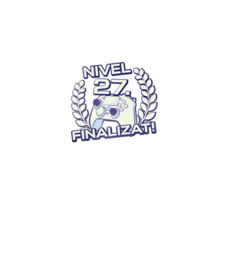 Nivel 27 finalizat! model negru pe tricou