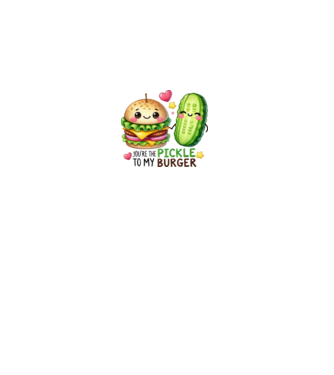 Pickle to my Burger model alb pe tricou