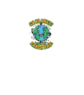 Go planet model alb pe tricou