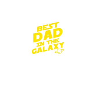 Best dad in the galaxy model negru pe tricou