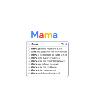 căutare Google Mama model negru pe tricou