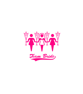 Team Bride model alb pe tricou