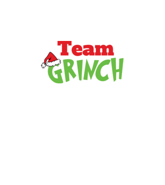 Team Grinch model negru pe tricou