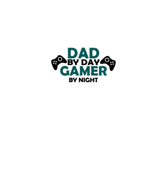 Dad by day gamer by night model alb pe tricou