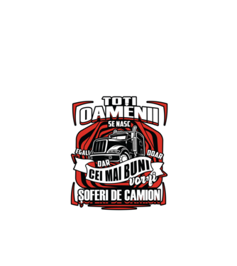 Toți oamenii șoferi de camion  model negru pe tricou