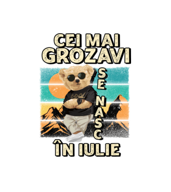 RETRO teddy IULIE model alb pe tricou