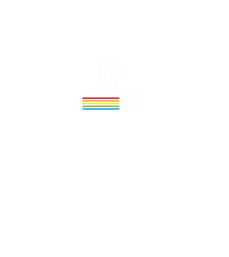 Commodore 64 logo on black model negru pe tricou
