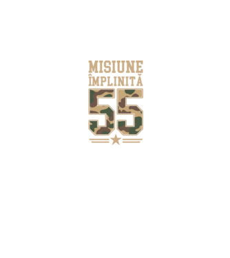 Misiune împlinită 55 model negru pe tricou