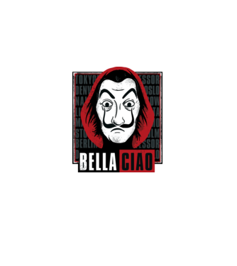 bella ciao dali model negru pe tricou