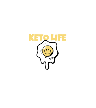 HAPPY KETO LIFE model negru pe tricou
