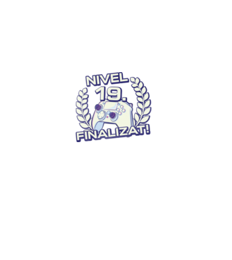 Nivel 19 finalizat! model negru pe tricou