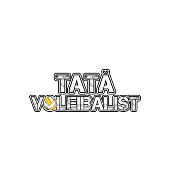 tată voleibalist model negru pe tricou