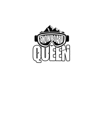 snowboard queen 01 model negru pe tricou