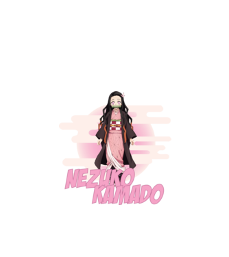 Demon Slayer  Nezuko model alb pe tricou